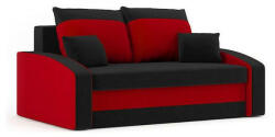  HEWLET kinyitható kanapé, normál szövet, szín - fekete / piros
