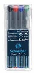 Schneider Marker cu alcool OHP 0, 4 mm vârf de ac Schneider Maxx 220 S 4 culori (112494)