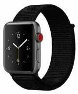 Apple Mybandz Apple Watch S1/2/3/4/4/5/6 Apple Watch S1/2/3/4/4/5/6 curea din material textil 42/44mm - negru (APW421395)