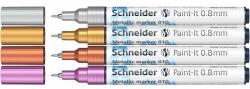 Schneider Set de markere acrilice SCHNEIDER, 0, 8 mm, SCHNEIDER "Paint-It 010", 4 culori metalice diferite (ML01011501)