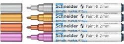 Schneider Set de markere acrilice, 2 mm, SCHNEIDER "Paint-It 011", 4 culori metalice diferite (ML01111501)