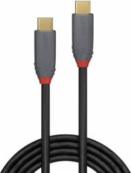 Lindy 36902 Anthra Line USB-C apa - USB-C apa 3.1 Adat és töltő kábel - Fekete(1, 5m) (36902)