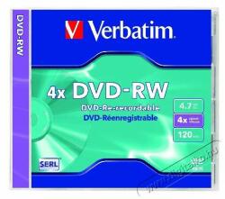 Verbatim DVD-RW 4, 7GB 4X normál tokos DVD lemez