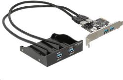 Delock 2+2x USB 3.0 bővítő kártya PCIe + front panel (61893) (61893)