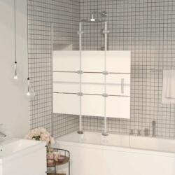 vidaXL fehér ESG zuhanykabin összecsukható ajtóval 100 x 140 cm (150738)