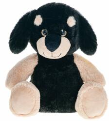 MIKRO Câine de pluș maro-negru 35cm (MI93237)