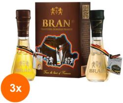 Bran Set 3 x Palinca 45 ml, Rachiu 45 ml, 2 Toiuri, Bran