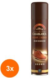 Casablanca Set 3 x Spray pentru Restaurarea Culorii, Piele Nabuc, Maro, 200 ml, Casablanca (ROC-3xMAG1018655TS)