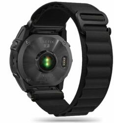 Nylon Okosóra Szíj Garmin 22mm Fenix 5 / 6 / 6 Pro / 7 Heyband Nylon Pro Fekete