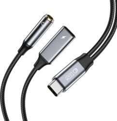 Tech-Protect Ultraboost Cable Adapter Type-c To Mini Jack 3.5mm & Type-c Black