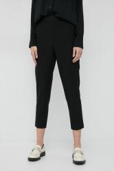 Sisley pantaloni femei, culoarea negru, mulata, high waist 9BYY-SPD0O7_99X