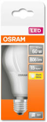  OSRAM Star LED körte, matt búra, 8, 5W 806lm 2700K E27, átlagos élettartam: 15000 óra, fényszín: meleg fehér LED ST CL A 60 FR 8.5W 2700K E27 ( 4058075127357 ) (4058075127357)