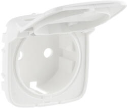 Legrand 754845 Valena Allure 2P+F csatlakozóaljzat burkolat, csapfedeles, fehér (754845) - elektroprofishop
