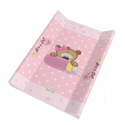 Babastar puha 2 ékes pelenkázó lap 50*70 cm - It's a girl ! maci cumisüveg rózsaszín - babastar