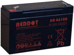 RedDot DD06120 6V 12Ah zárt ólomsavas akkumulátor (REDDOT-DD06120)