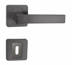 Maestro Basic Florida négyzetrozettás ajtókilincs garnitúra (antracit, kulcslyukas)