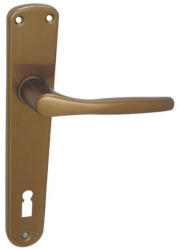 Maestro Christie hosszúcímes ajtókilincs garnitúra (F4 bronz, 90 mm, kulcslyukas)