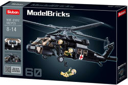 Sluban Model Bricks Army - Katonai orvosi helikopter építőjáték készlet (M38-B1012)