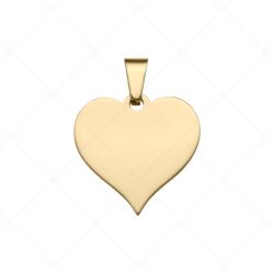  BALCANO - Heart / Szív alakú gravírozható nemesacél medál 18K arany bevonattal