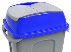 PLANET Hippo hulladékgyűjtő szemetes fedél, műanyag, kék, 70L (ADUP222KX)