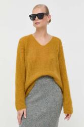 Max Mara gyapjú pulóver könnyű, női, sárga - sárga S