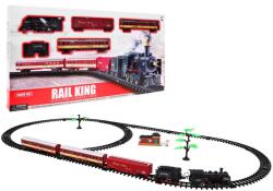 Majlo Toys Rail King gyerek elemes vasúti pálya füst- és fényeffektusokkal