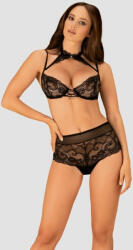 Obsessive Elizenes - mintás, átlátszó melltartó szett (fekete) (22148141111) - shop