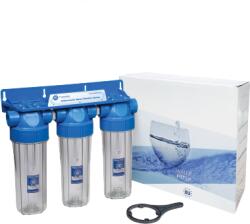 Aquafilter Vízszűrő ház triplex 10", 3/4", konzol, kulcs (Aquafilter)