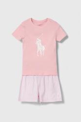 Ralph Lauren gyerek pizsama rózsaszín, mintás - rózsaszín 134