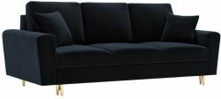 Micadoni Sötétkék bársony MICADONI MOGHAN kanapéágy 235 cm, arany alappal (MIC3SFA1MOGHAN5)