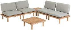Kave Home Négy szürke szövet kerti székből és két asztalból álló készlet Kave Home Viridis (LF-S665M46)