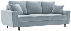 Micadoni Világoskék bársony kanapéágy MICADONI MOGHAN 235 cm (MIC3SFA3MOGHAN3)