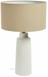 Kave Home Fehér kerámia asztali lámpa Kave Home Majális vászonbúrával (LF-AB0387J33)