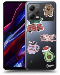 Picasee Átlátszó szilikon tok az alábbi mobiltelefonokra Xiaomi Poco X5 - Christmas Stickers