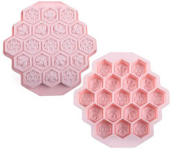 Edman Forma pentru cuburi de gheata Edman Honey, silicon, roz