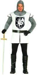 Fiestas Guirca Costum Cavalerul Medieval - alb Mărimea - Adult: M