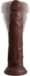 Pipedream King Cock Elite 9" Vibrating Silicone Dual Density Cock with Remote Brown