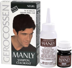 GEROCOSSEN Sampon colorant pentru barbati Manly negru, 25ml, Gerocossen