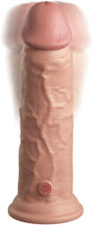 Pipedream King Cock Elite 8" Vibrating Silicone Dual Density Cock Light