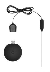 Ouch! Silicone Rechargeable Vibrating Plug Remote Controlled Urethral Sounding Black