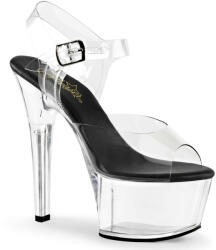 Pleaser USA Pleaser Aspire-608 Clear-Black/Clear 36