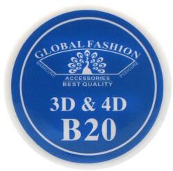 Global Fashion Gel UV 4D plastilina, gel plastart, Global Fashion, B20, 7g, albastru - esteto