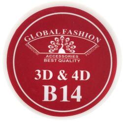 Global Fashion Gel UV 4D plastilina, gel plastart, Global Fashion, B14, 7g, culoare rosie - esteto