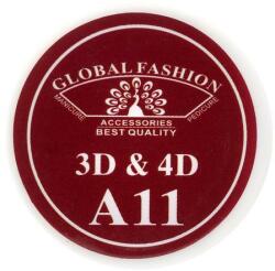 Global Fashion Gel UV 4D plastilina, gel plastart, Global Fashion, A11, 7g, culoare bordo - esteto