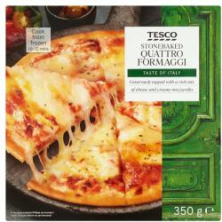 Tesco Quattro Formaggi gyorsfagyasztott pizzalap 350 g