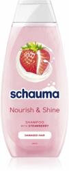 Schauma Nourish & Shine hajerősítő sampon a sérült hajra eper illattal 400 ml