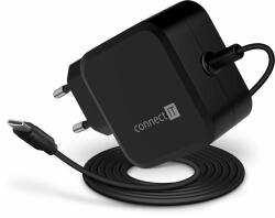 CONNECT IT C-Power Mini USB-C laptop adapter, univerzális, PD 67W (CNP-1660-BK)