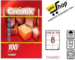Creatix Etichete autocolante A4, 8 etichete coala A4, 105 x 74 mm (MF900714457)