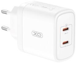 XO Incarcator Retea XO Design CE08, 50W, 3A, 2 x USB-C, Alb