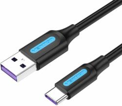 Vention CORBC USB-A 2.0 apa - USB-C apa adat és töltő kábel - Fekete (0.25m) (CORBC)